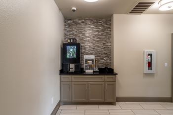 Coffee machine in kitchen at Grand Villas at Cinco Ranch, Katy, TX